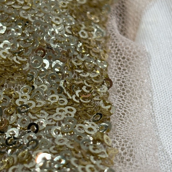 B.Darlin pink and gold Sequin and chiffon Dress juniors size 3/4 - Picture 4 of 6